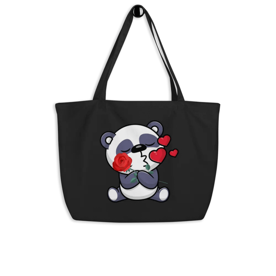 Panda Love Organic Tote Bag product image (4)