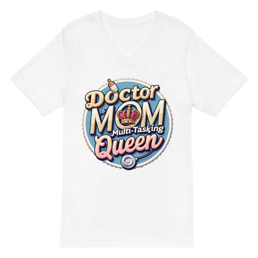 doctor mom, Queen of Multitasking V-Neck Tee product image (6)