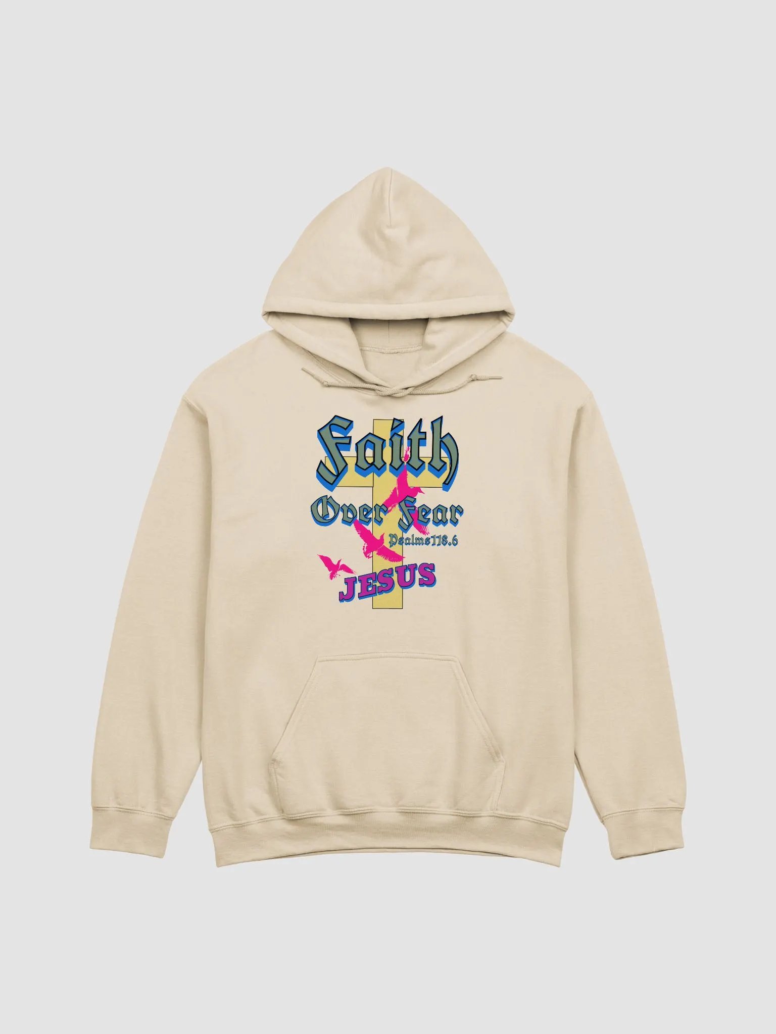 Faith Over Fear Jesus Cross Hoodie product image (19)