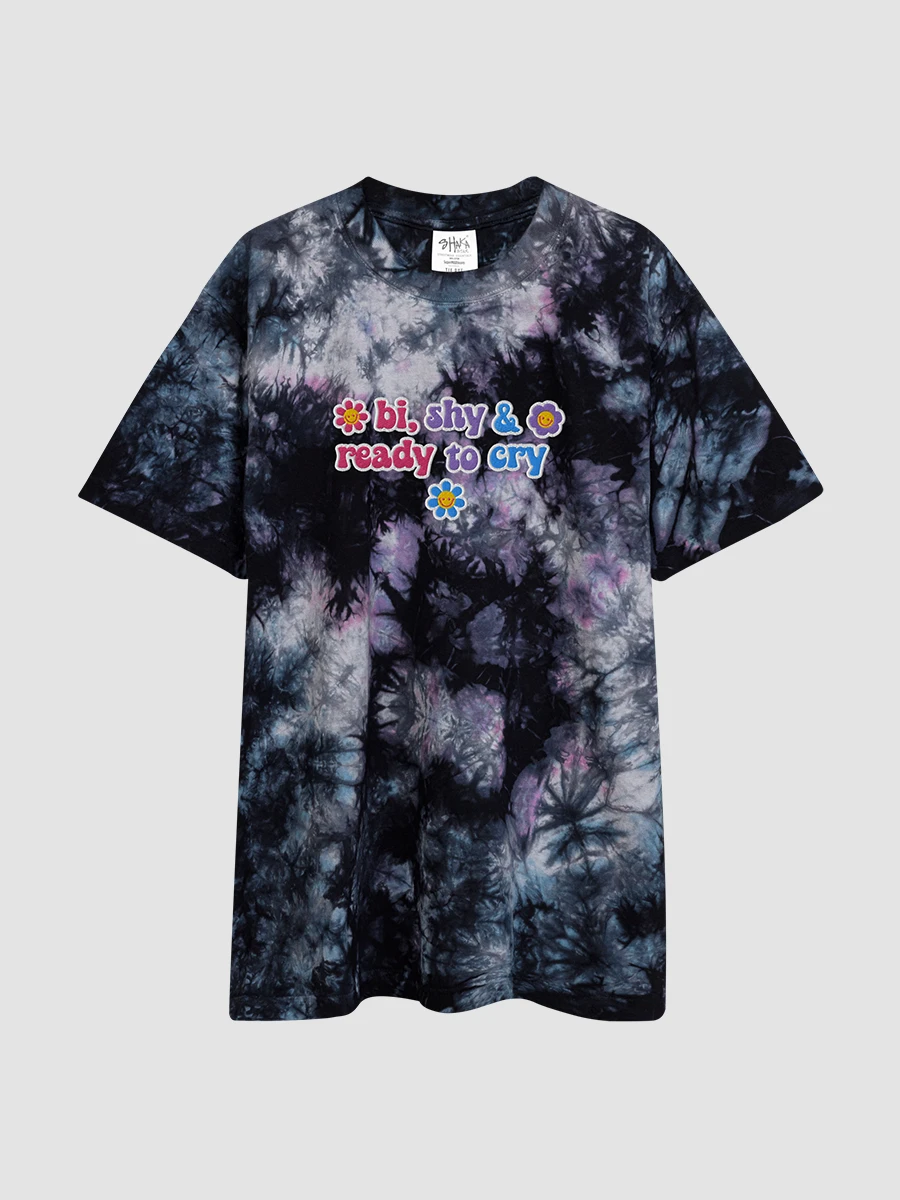 bi, shy, and ready to cry - oversized tie-dye t-shirt product image (4)