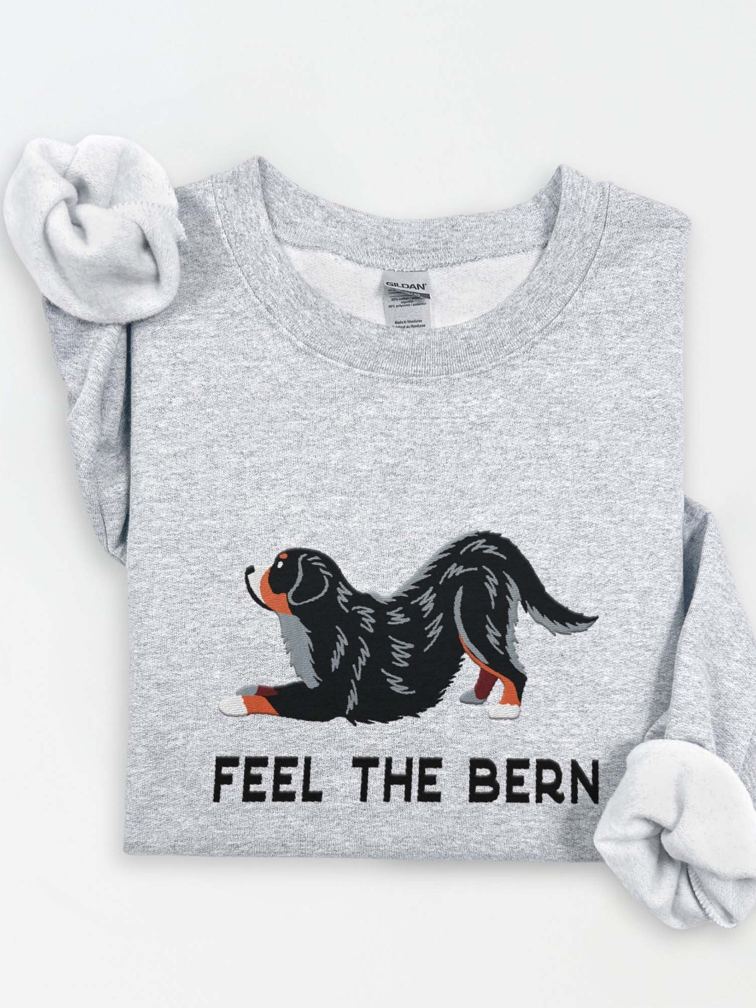 Feel the Bern Sweatshirt (Embroidered) of a Bernese Mountain Dog product image (1)