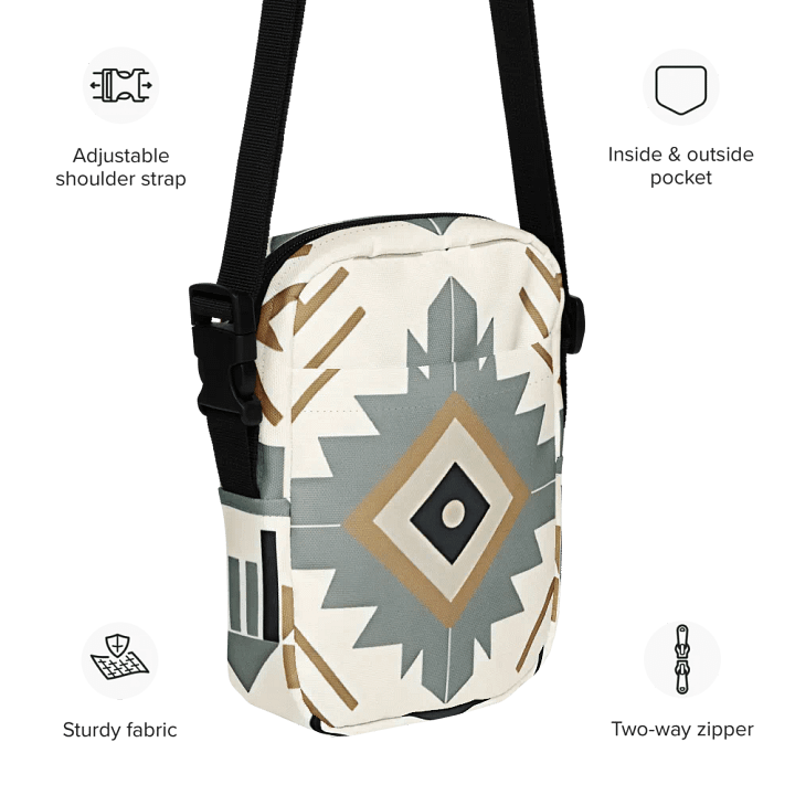 Southwestern Tribal Geometry utility Crossbody Bag product image (2)