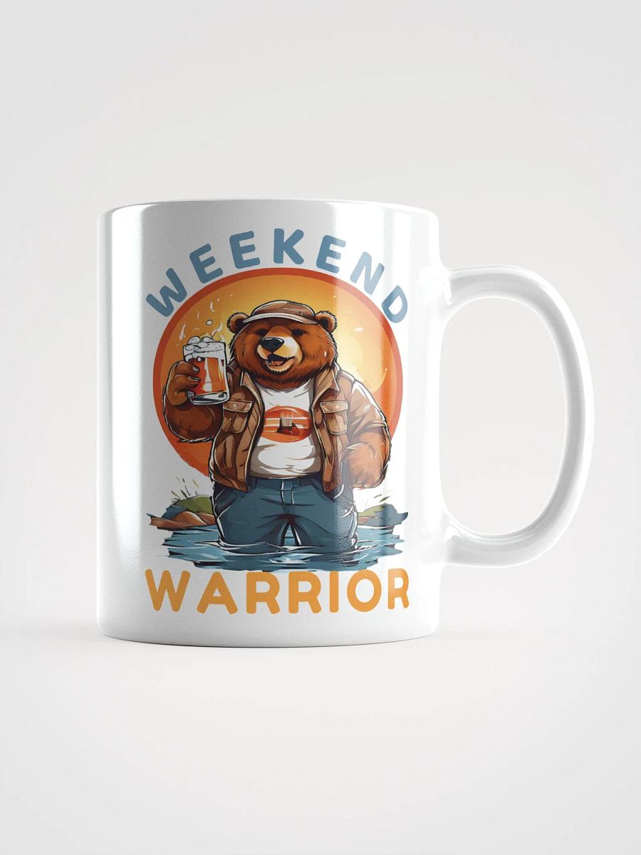 Weekend Warrior Funny Cool Stylish White Glossy Mug – Best Gift for Relaxation Lovers product image (1)