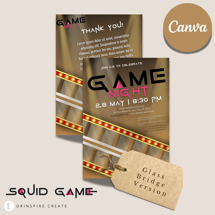 Squid Game-Inspired Party Template - Glass Bridge Version product image (1)