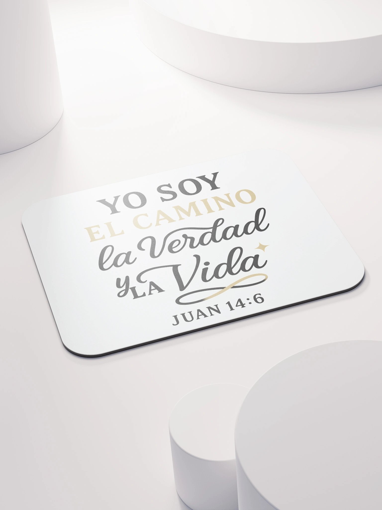 Faith Mouse Pad – “Yo Soy el Camino, la Verdad y la Vida” – Spanish Christian Design product image (4)