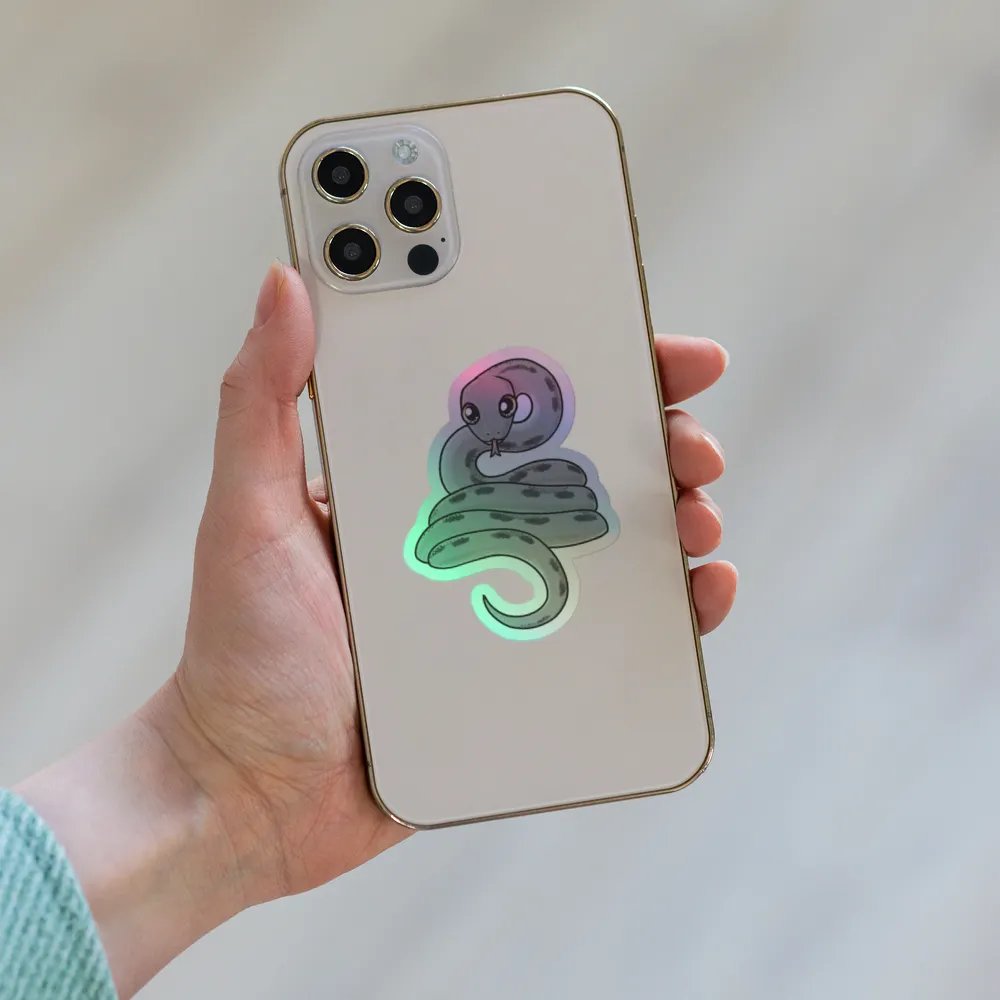 Baby Snake Holographic Sticker product image (1)