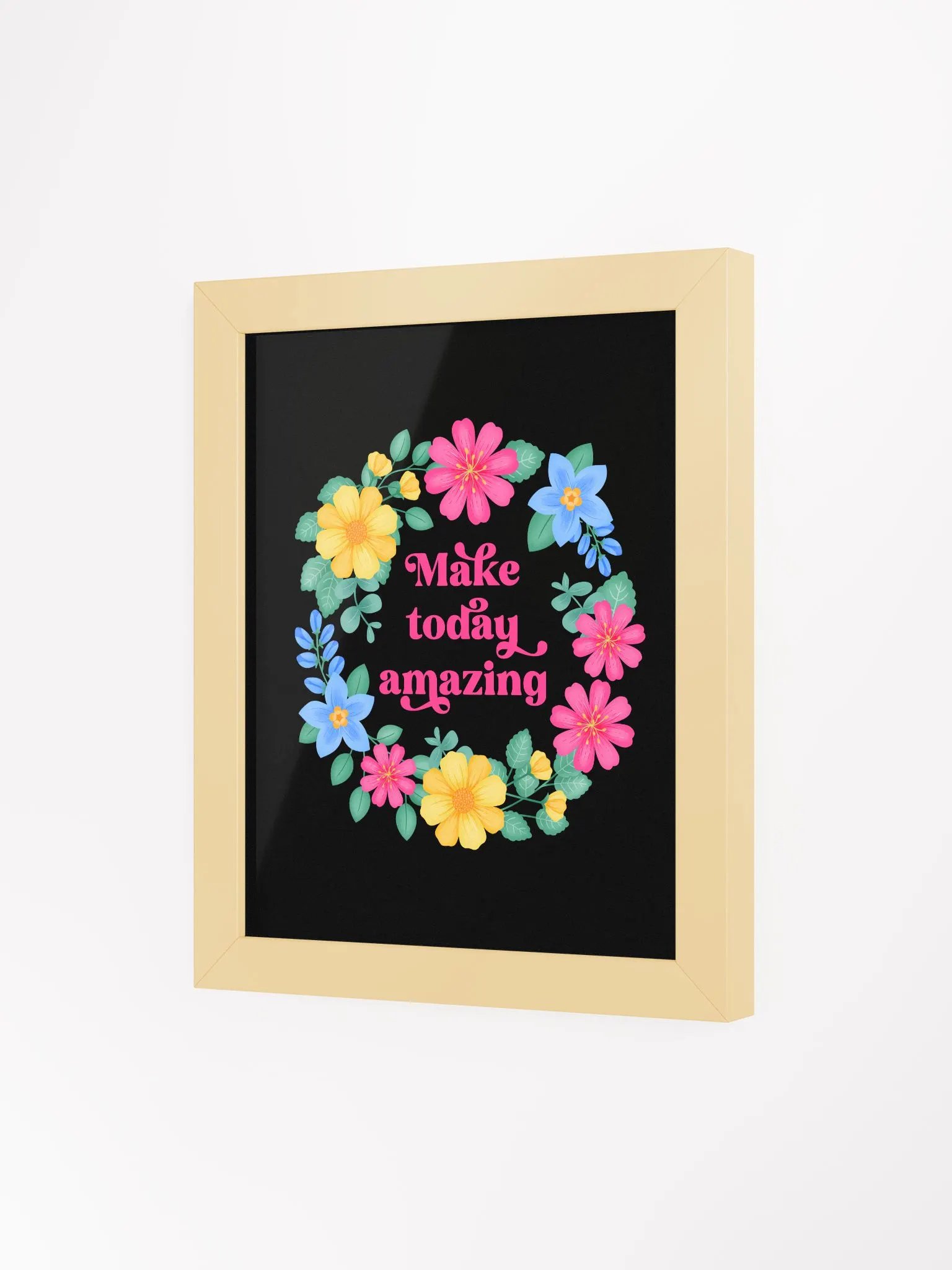 Make today amazing - Motivational Wall Art Black product image (3)