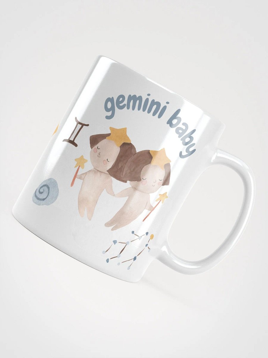 Gemini Baby May 21- June 21 WHITE GLOSSY MUG Baby Gift, New Baby Gift, Fun Astrology Gift product image (5)
