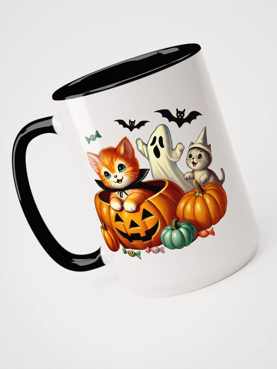 Kittens and Ghost Halloween Mug - 15 oz Coffee Cup product image (4)
