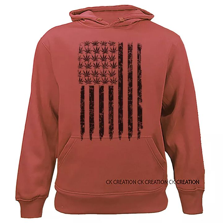 Marijuana Weed Flag Pot Cannabis Funny Joke Humor Graphic Hoodie product image (2)