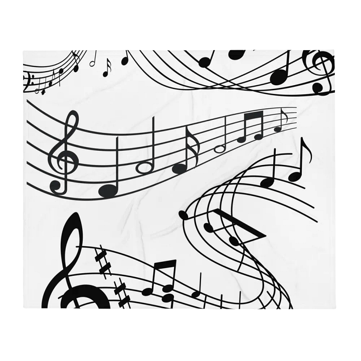Musical Notes Pattern Design Throw Blanket product image (2)