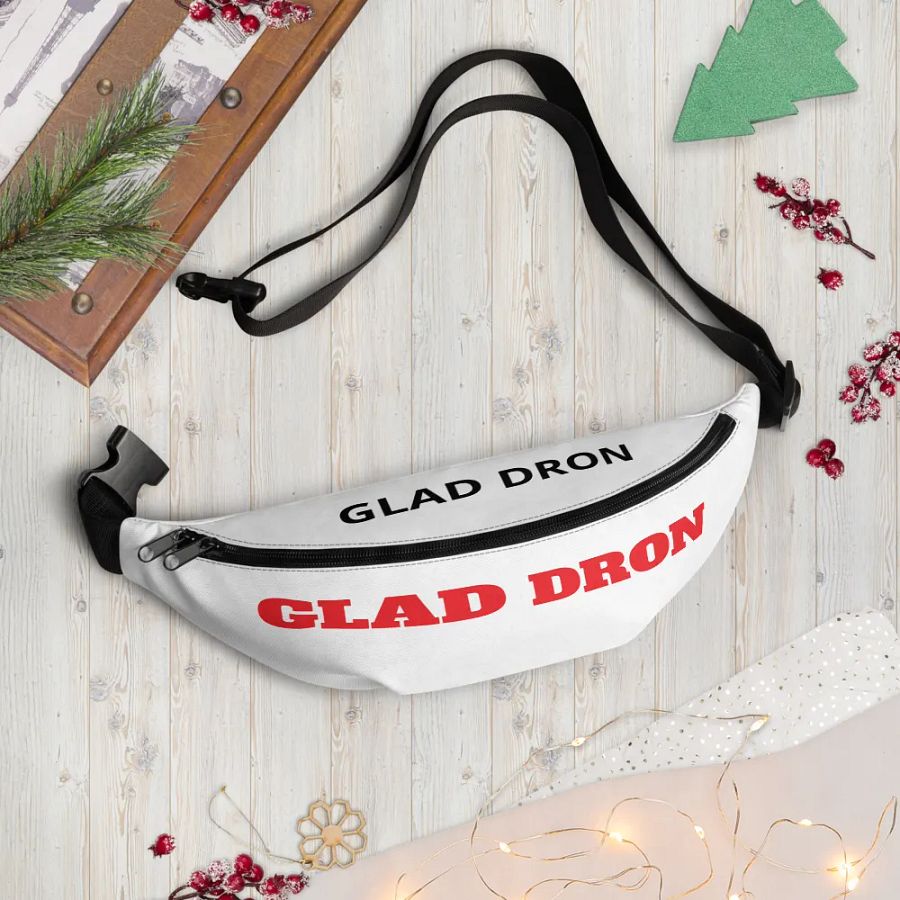 Bold Red GLAD DRON All-Over Fanny Pack product image (11)