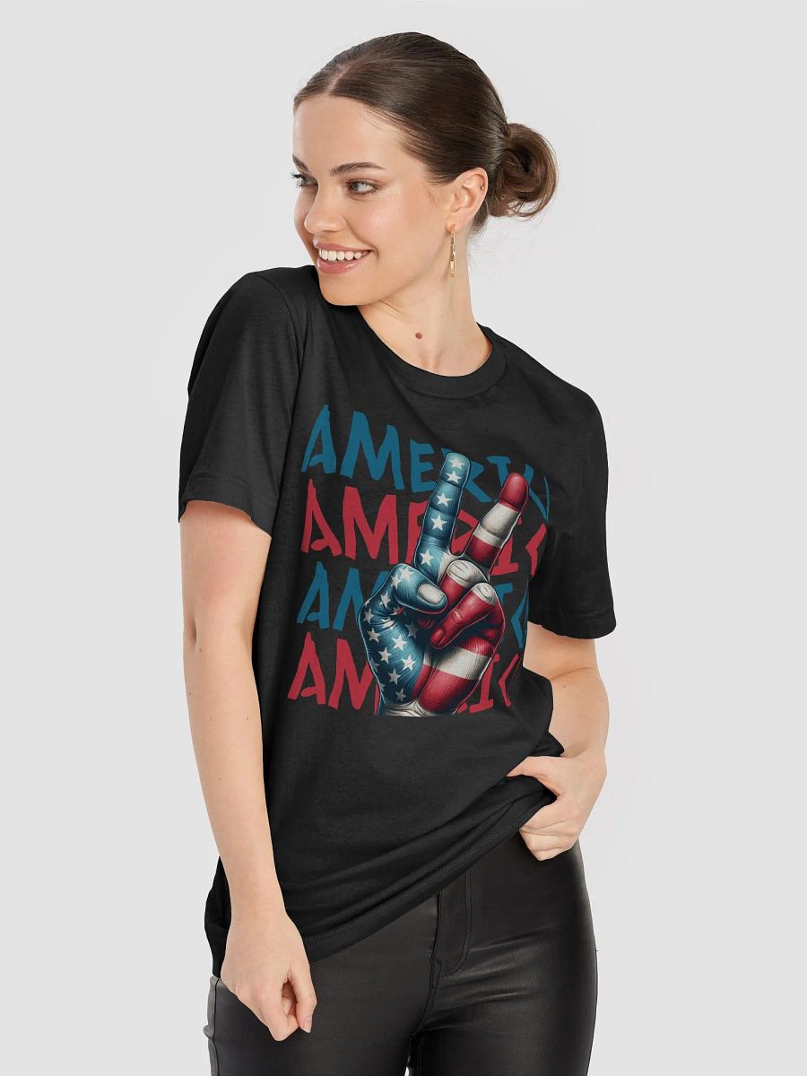 America peace sign shirt, USA flag peace shirt, America groovy retro tee product image (8)