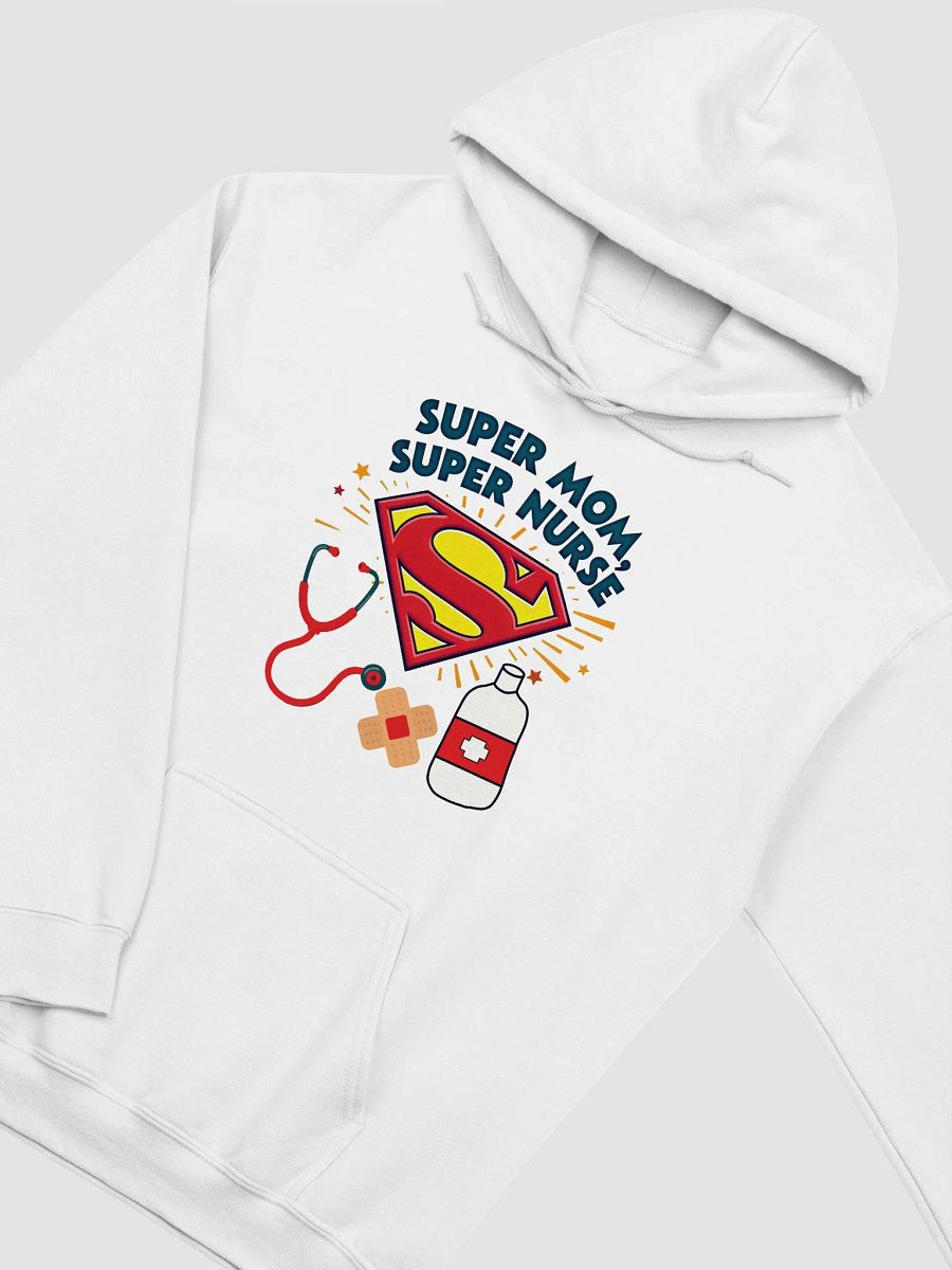 Stethoscope, Super Mom, Super Nurse Emblem Hoodie product image (19)