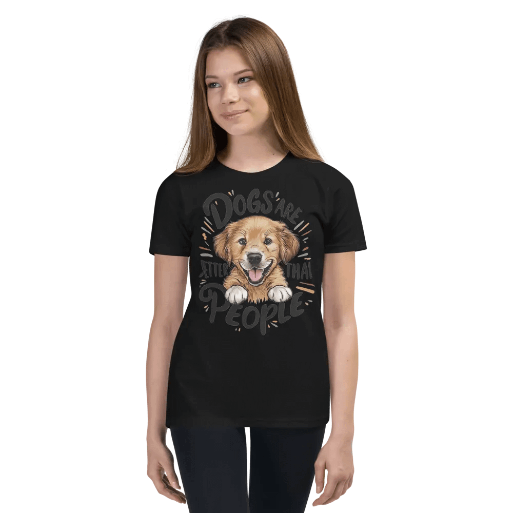 Cheerful Puppy Love Youth T-Shirt product image (2)