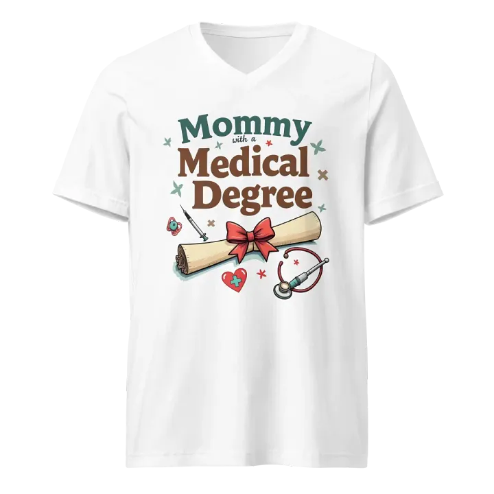 Mommy with a Medical Degree V-Neck Tee product image (5)