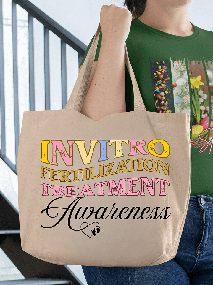 Invitro Fertilization Treatment, Eco Tote bag - Cream product image (1)