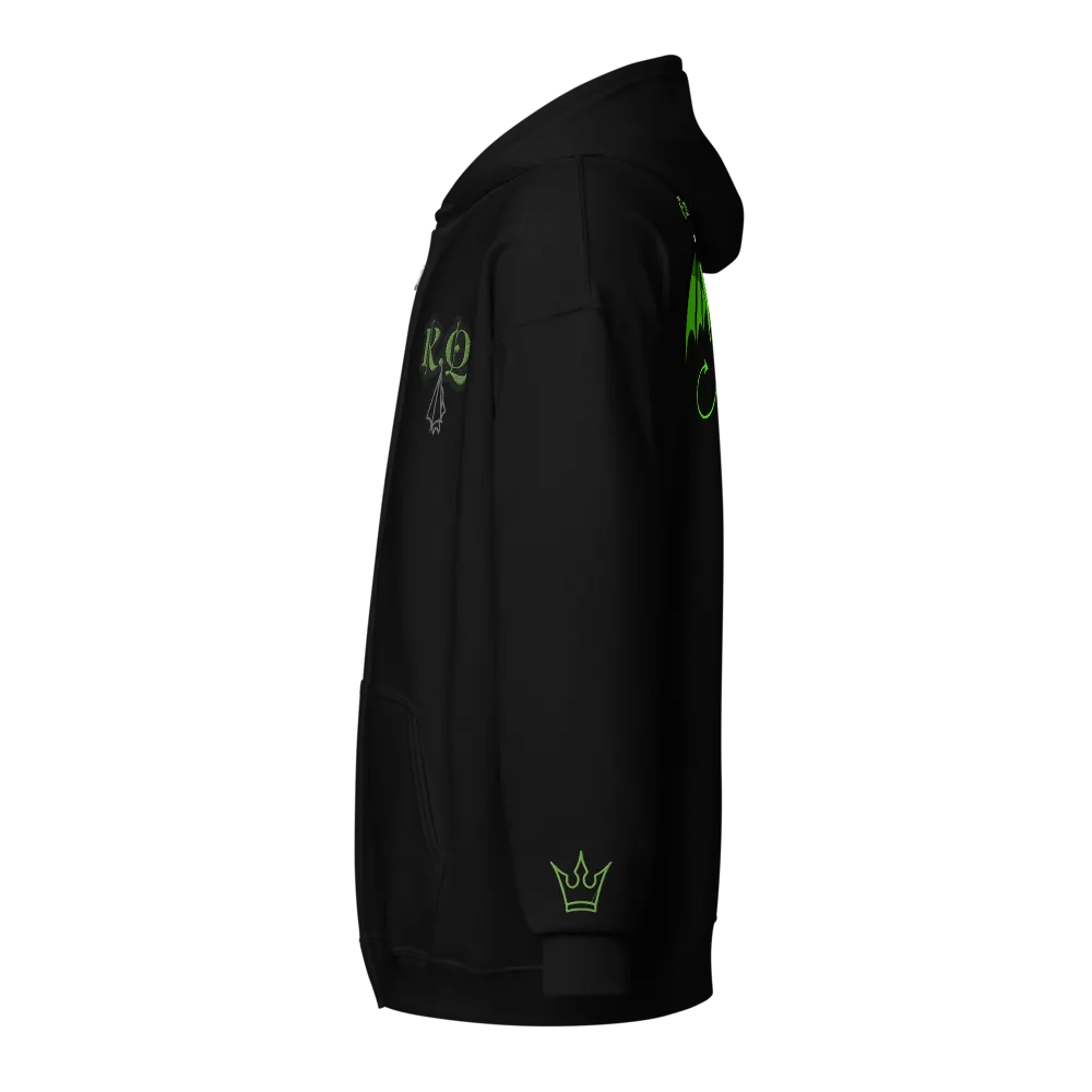 K.Q ZIP UP HOODIE GREEN product image (3)