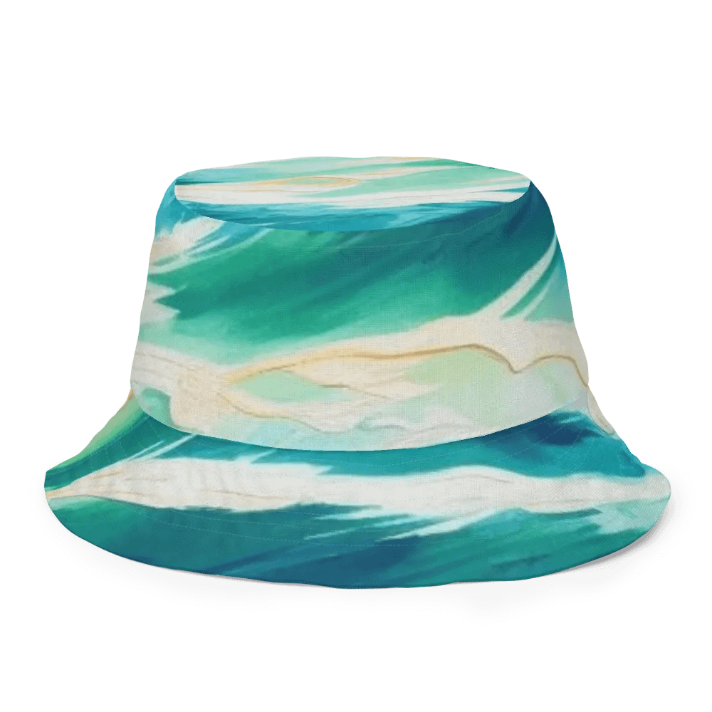 FOLLOWING SEA Fluidity in Green Reversible Bucket Hat product image (2)