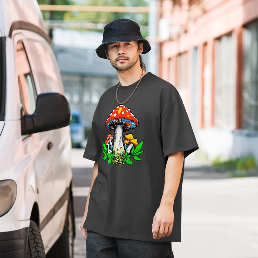 [Groovy Shrooms 2] Oversized T-Shirt product image (6)