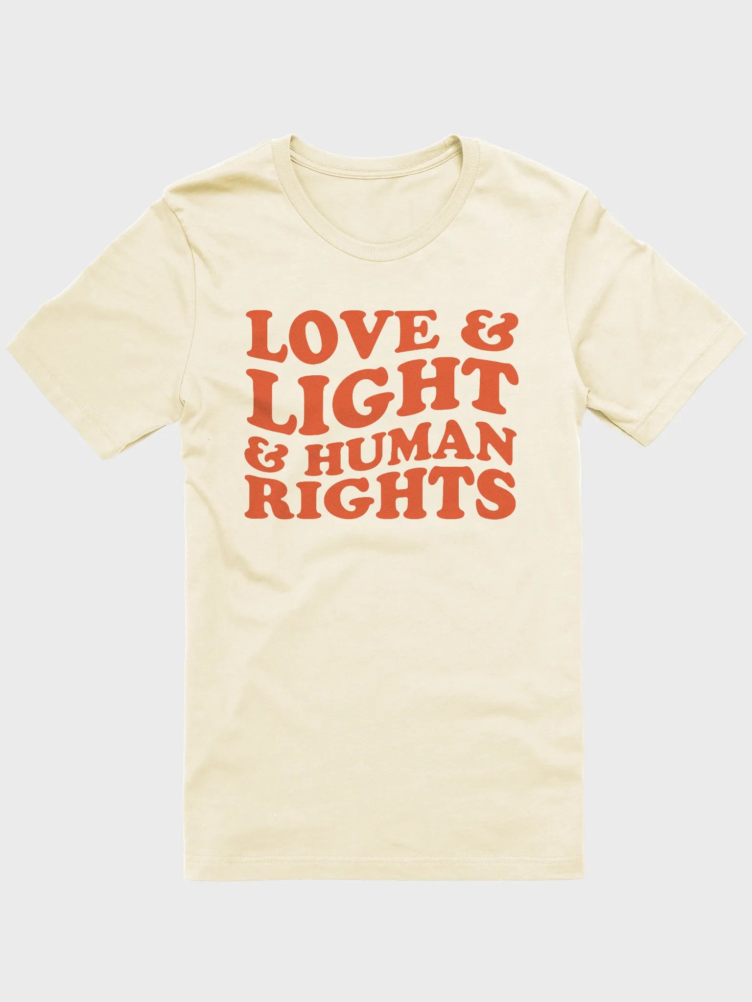 Love, Light & Human Rights Tee (Orange) product image (6)