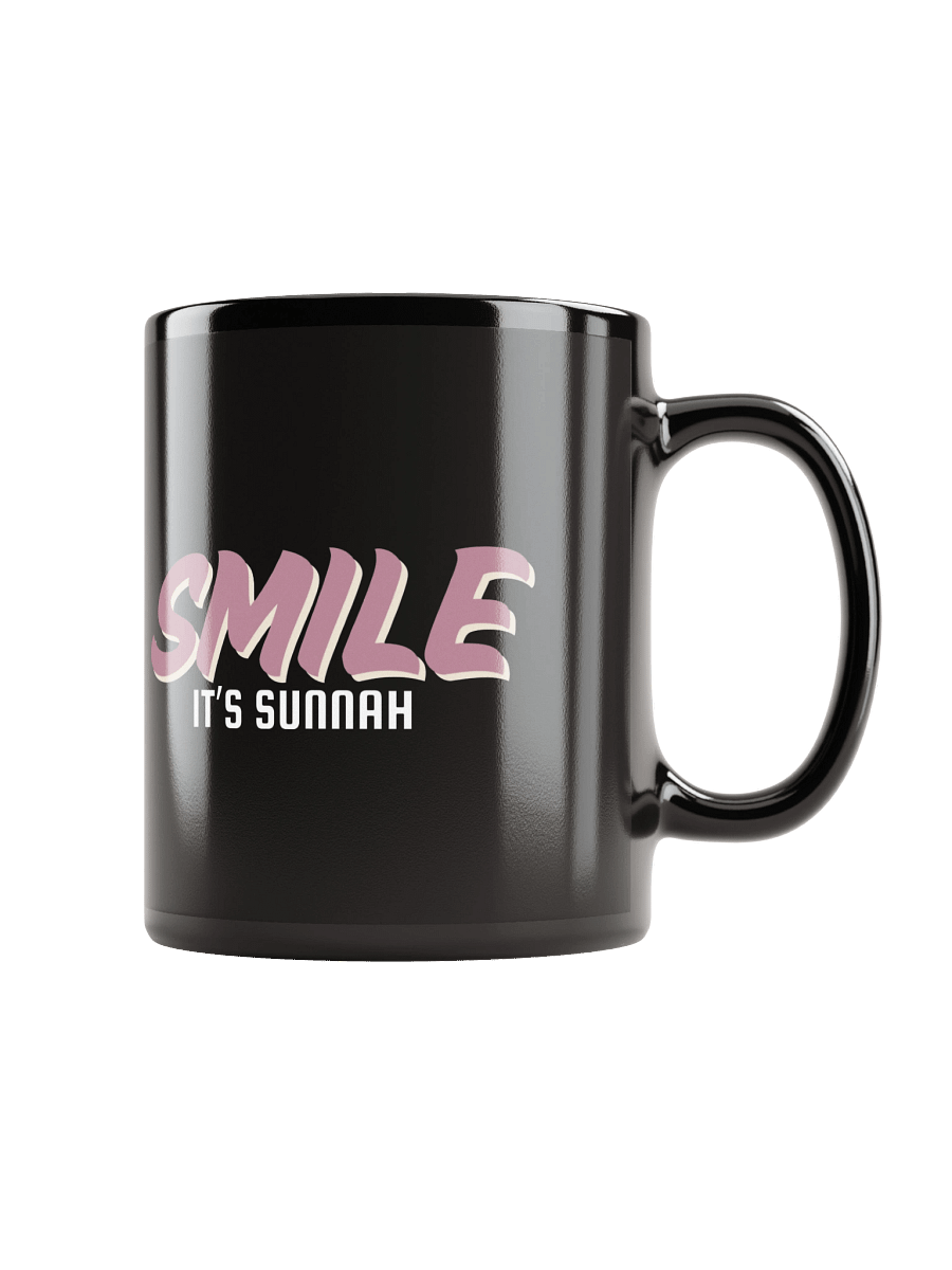 Black "Smile It's Sunnah" Mug in Dusty Rose product image (2)