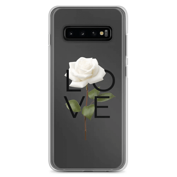 'LOVE' White Rose Samsung® Clear Case product image (7)