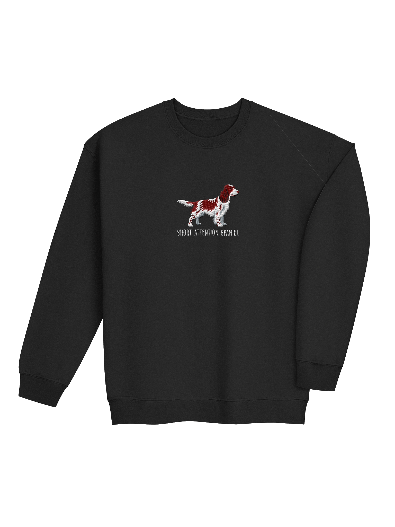 Short Attention Spaniel Sweatshirt (Embroidered) of an English Springer Spaniel(Liver) product image (22)
