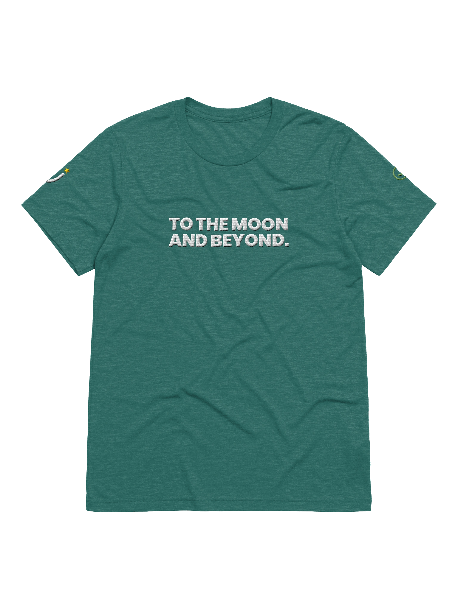 TO THE MOON AND BEYOND Teal Triblend Short Sleeve T-Shirt product image (5)