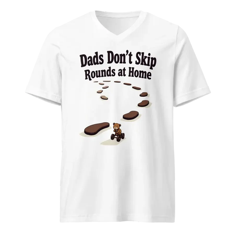 Dads Don't Skip Rounds at home V-Neck Tee product image (1)