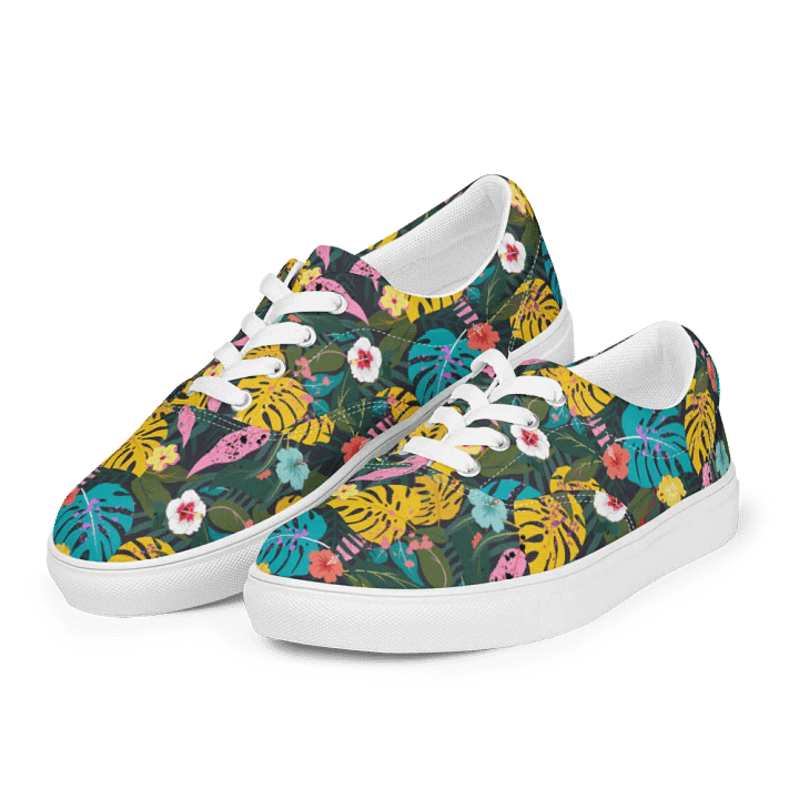 Forest Flora Lace-Up Canvas Shoes product image (1)