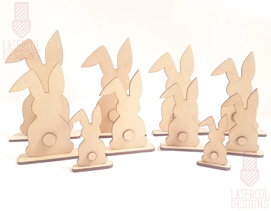 Easter Bunny With Stand (Ten sizes) - Laser Cut Files product image (2)
