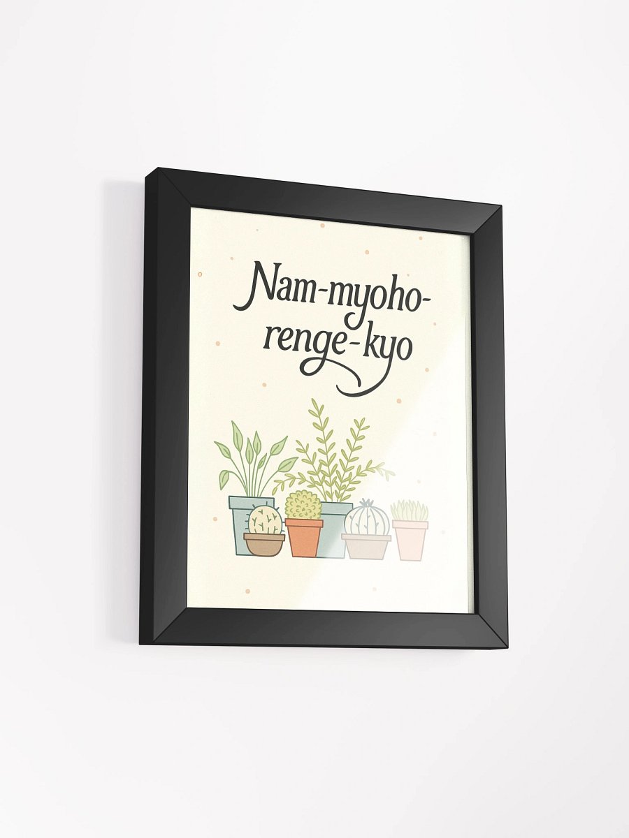 Nam-myoho-renge-kyo Framed Wall Art – Peaceful Botanical Poster for Nichiren Buddhism Practice product image (23)