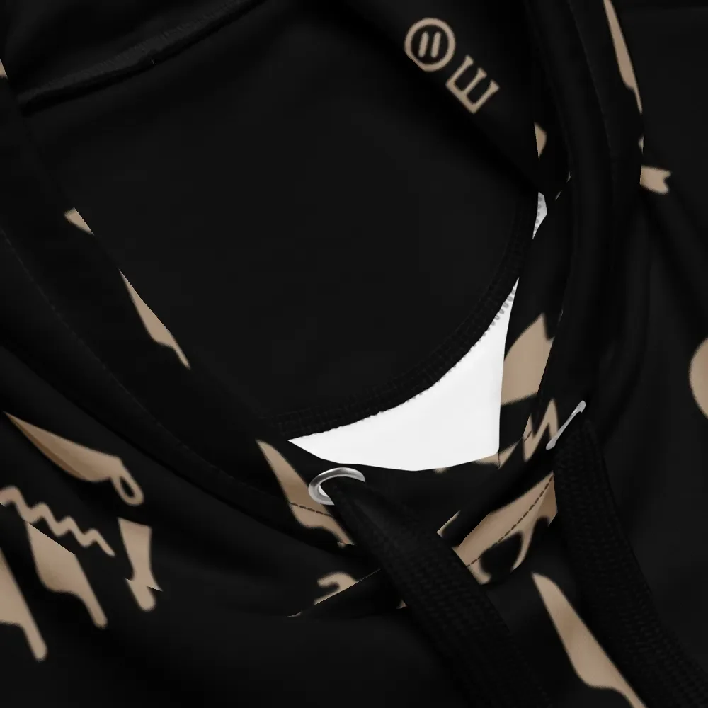 Isis Black Hieroglyphs Unisex Hoodie product image (4)