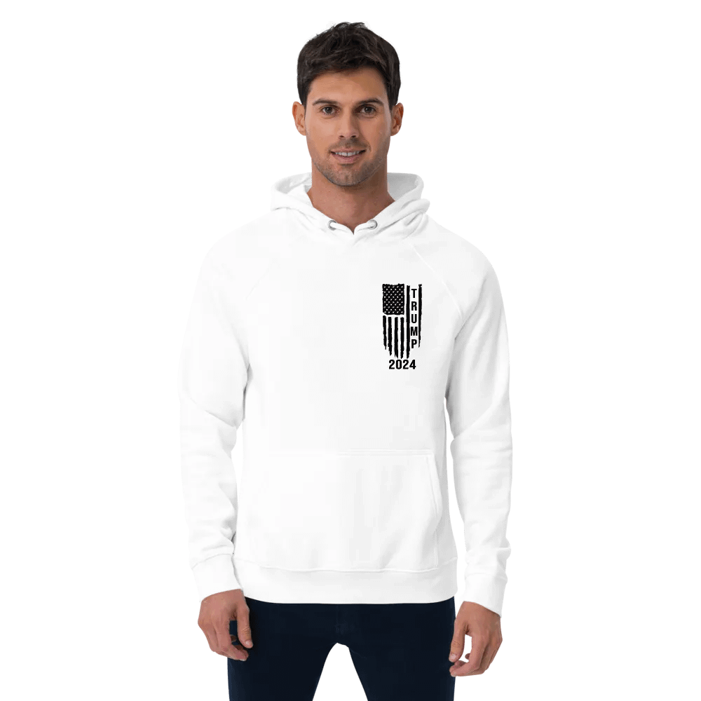 Trump 2024 Flag - Unisex Eco Raglan Hoodie product image (50)