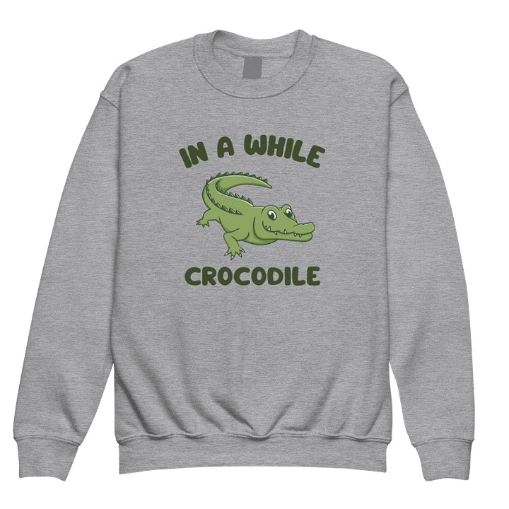 In a While Crocodile Youth Sweatshirt product image (1)