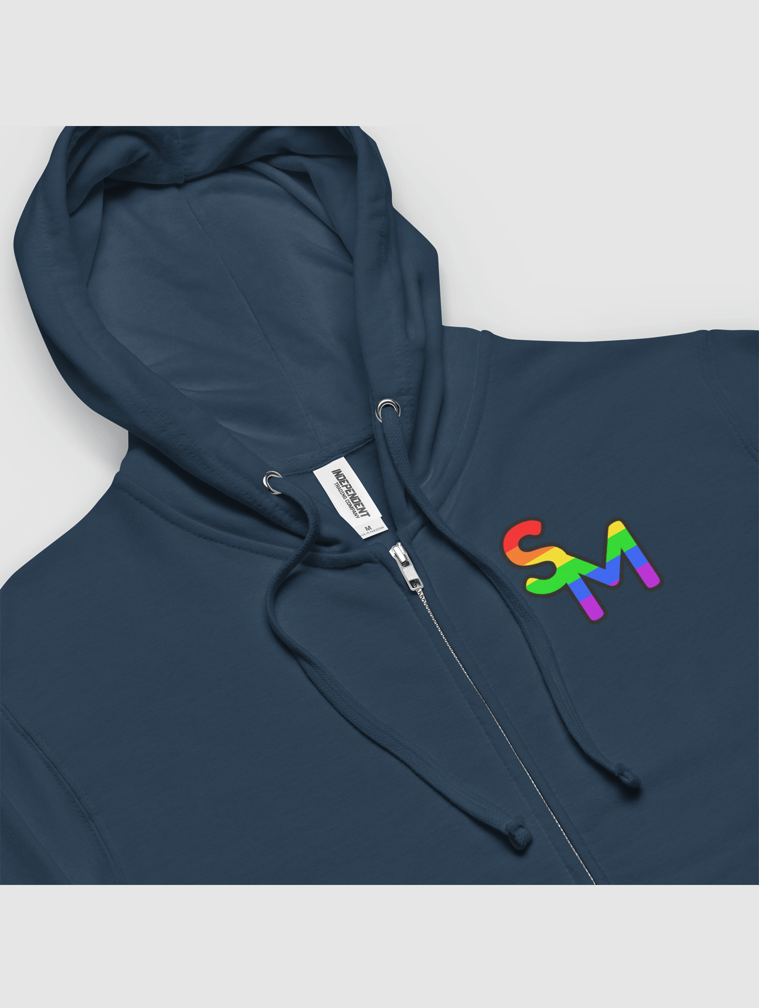 SM logo zip up hoodie product image (1)