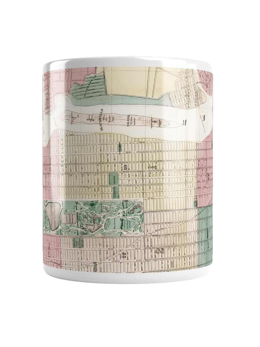 Vintage Manhattan Map White Glossy Mug product image (5)