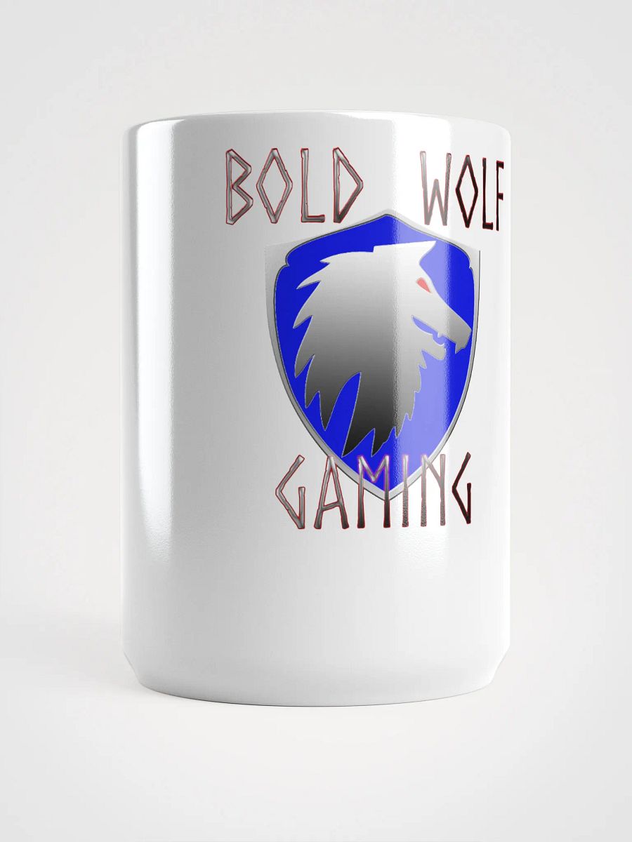Bold Wolf Gaming Shield Mug (WHITE) product image (5)