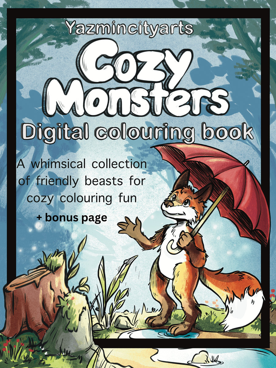 Cozy Monsters Coloring Book – Whimsical Printable Pages for Relaxation & Fun product image (1)