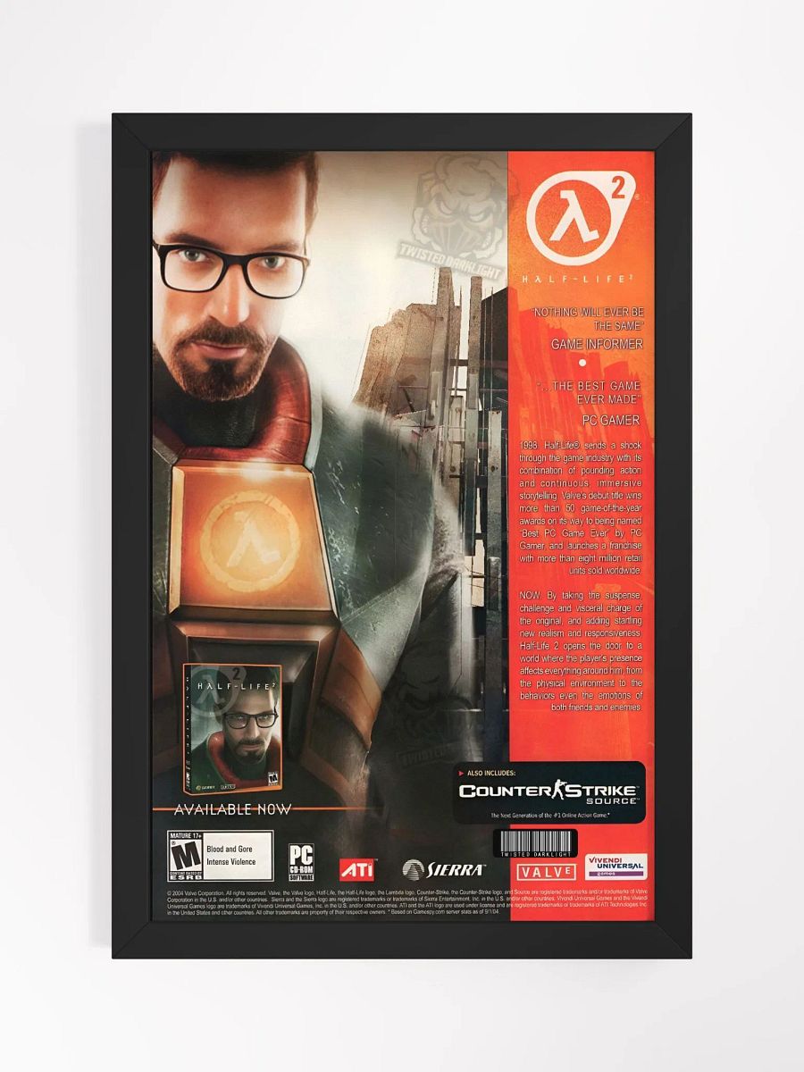 Retro Poster: Half-Life 2 Advertisement Poster from 2004. - Size 12" x 18" product image (4)