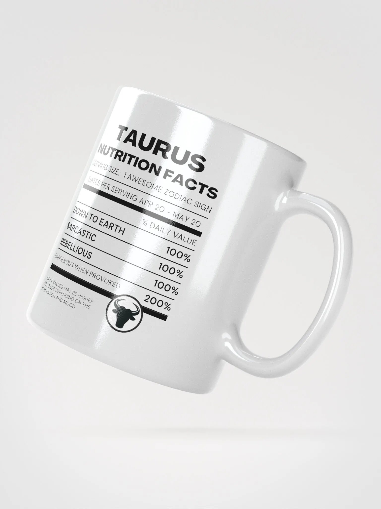 Taurus Nutrition Facts Mug product image (3)
