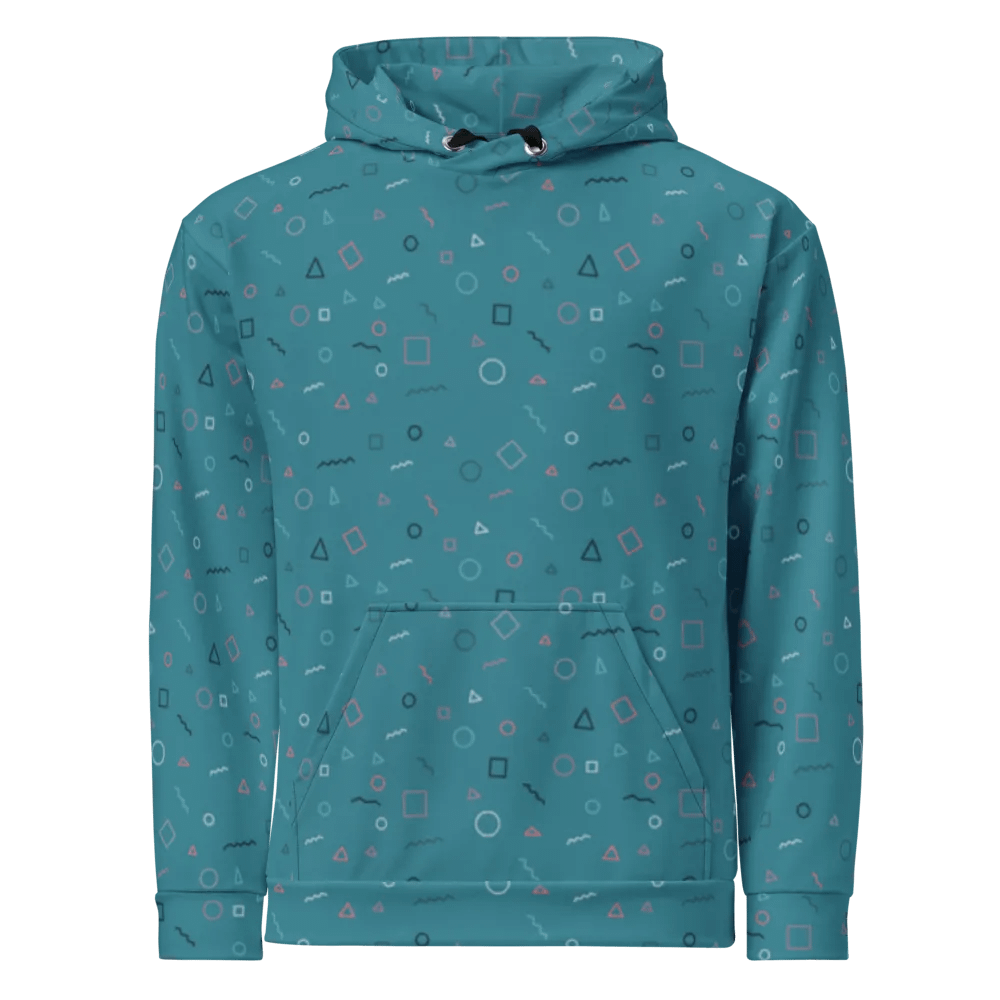 Turquoise Shapes Hoodie product image (1)