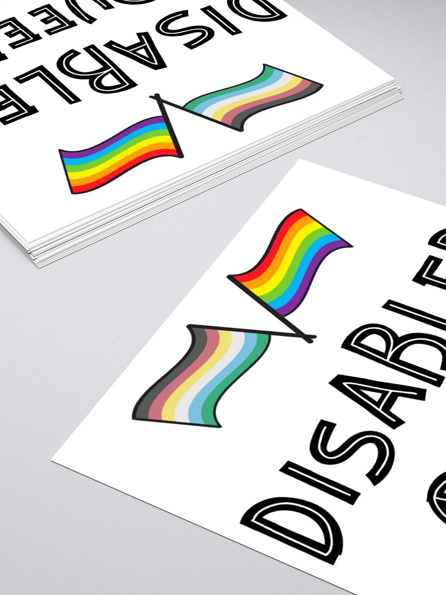 Disabled Queer Still Here stickers product image (10)