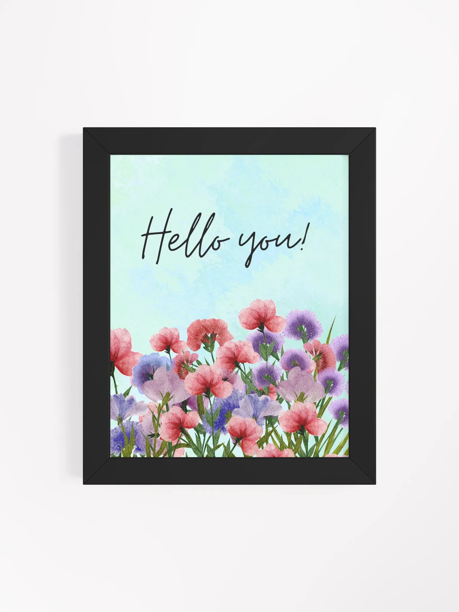 Hello you! Flowers on an Abstract background wall art - 8 x 10 inches product image (4)
