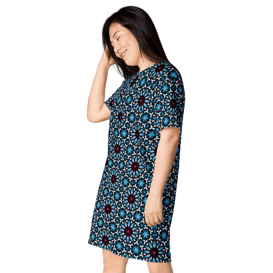 Kaleidoscope Blues T-Shirt Dress product image (3)