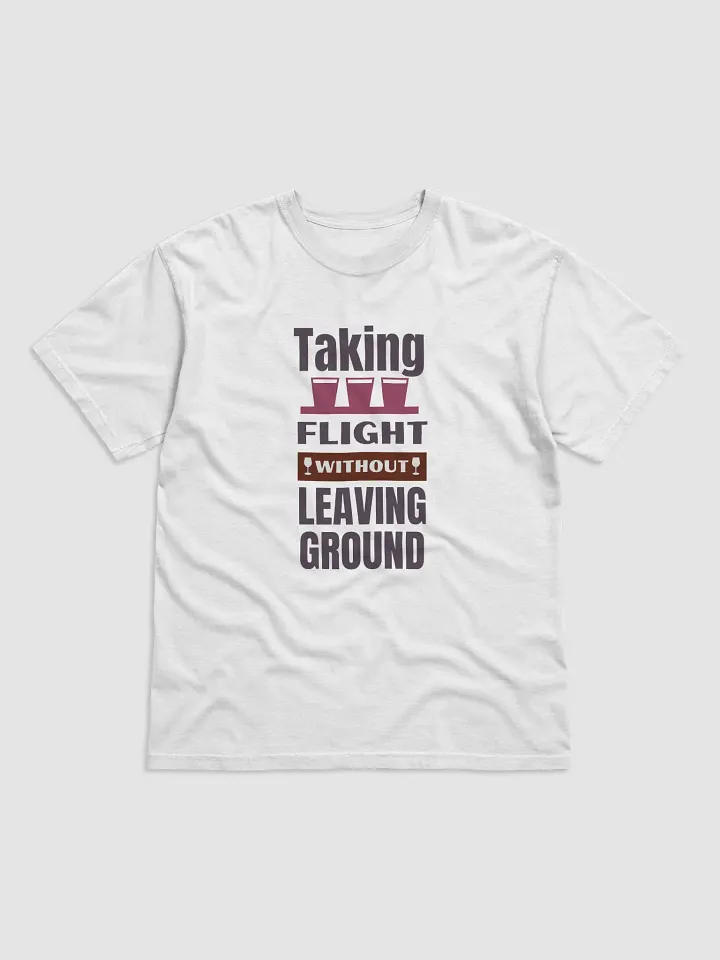 Drinking Around the World Disney Flight Comfort Colors Garment-Dyed Heavyweight T-Shirt White with Red Text product image (1)