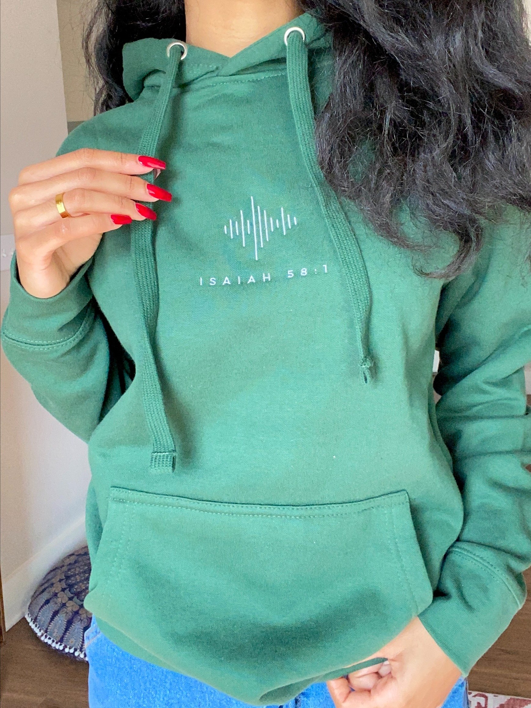 Isaiah 58:1 Unisex Embroidered Hoodie product image (2)
