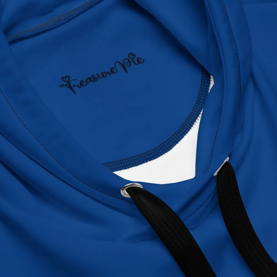 Plain Navy-Blue Light Summer Unisex Recycled Polyester Heavyweight Premium Hoodie by Treasure Pie product image (9)