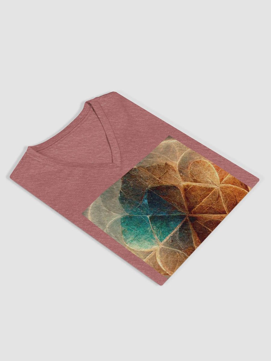 Symmetry in Earthy Tones V-Neck Tee product image (4)